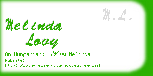 melinda lovy business card